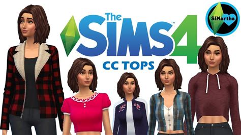 The Sims 4 Maxis Match Cc Showcase Tops 4 Cc Links Youtube