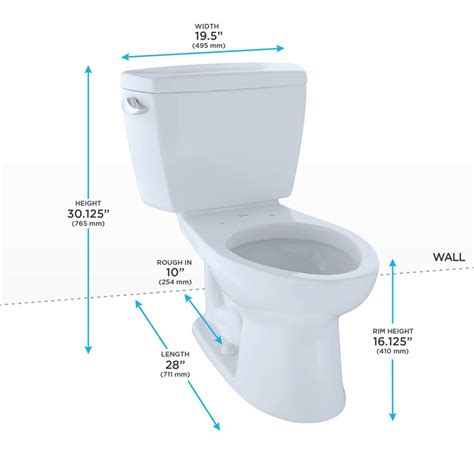 Toto Ecodrake® Two Piece Elongated 128 Gpf Universal Height Toilet For