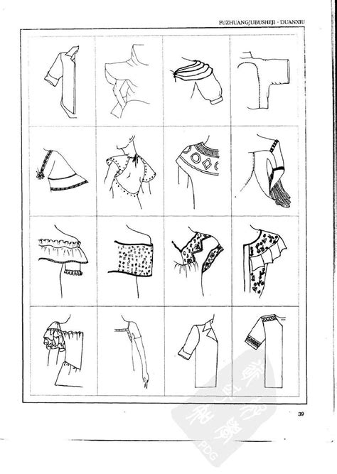 1999 детали China Sketsa Lengan Baju Ilustrasi Model Pakaian