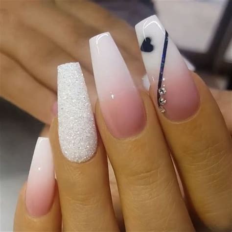 36 Awesome Ombre Nails Coffin Glitter Art Designs In 2020 Page 23 Tiger Feng