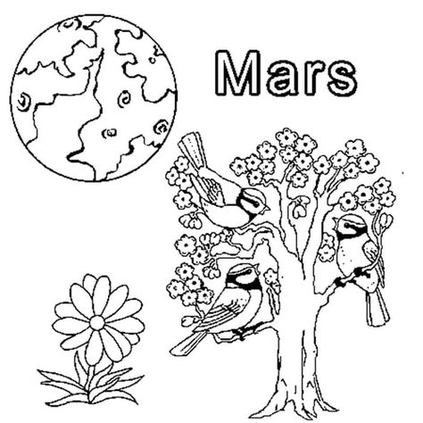 Coloriage Mars En Ligne Gratuit à Imprimer