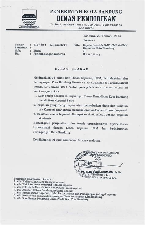 Contoh surat dinas pemerintah kabupaten dan universitas. Contoh Surat Untuk Walikota Bandung