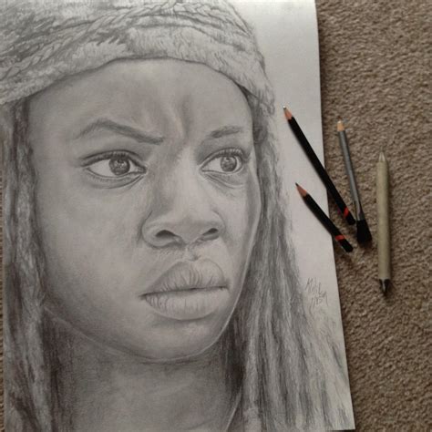 Michonne The Walking Dead Portrait By Sith Katie Uksp On Deviantart