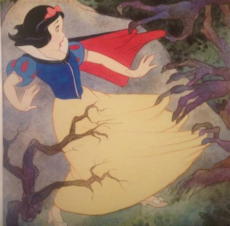 Snow White In The Forest With Trees Caught Her Dress