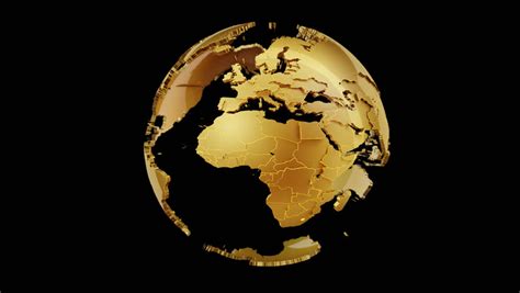 Golden Globe Loophighly Detailedearthplanet Stock Footage Video
