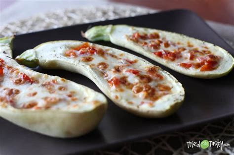 Stuffed Zucchini With Tomatoes And Mozzarella Tried And Tasty