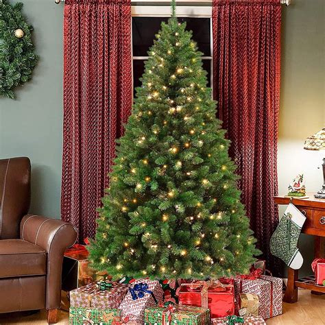 75ft 1656 Tips Pre Lit Premium Hinged Artificial Christmas Tree