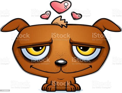 Little Cartoon Dog In Love Stock Illustration Download Image Now