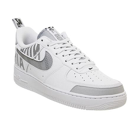 The nike air force 1 utilizes a shadow grey leather upper on top of a shadow grey midsole, offset by an anthracite leather swoosh to match the outsole. Nike Air Force 1 07 Trainers Wolf Grey White Wolf Grey ...