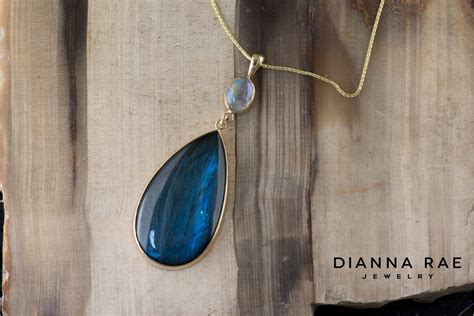 Labradorite Moonstone Dangle Pendant — Dianna Rae Jewelry Pendant