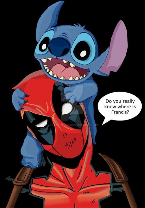 Deadpool And Stitch Deadpool Fan Art Cute Deadpool Deadpool Art