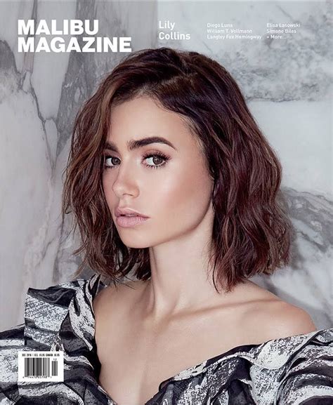 Lily Collins Poses At The Beach For Malibu Magazine Haar Bobs