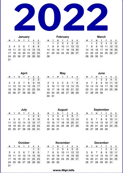 Free Printable 2022 Calendar United Kingdom Uk Calendars