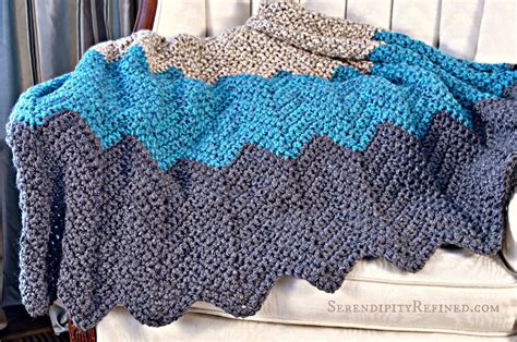 Serendipity Refined Blog Easy Crochet Throw Blanket Pattern