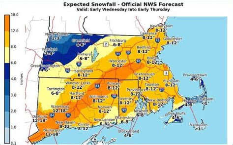 Ma Weather Forecast Noreaster Timeline Snow Totals Detailed Boston