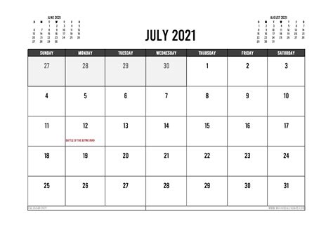 July 2021 Calendar With Holiday In 2021 Monthly Calendar Printable