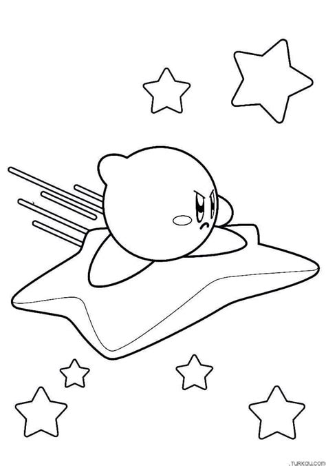 Cartoon Kirby Coloring Page Turkau