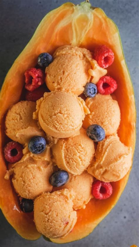 Tropical Papaya Ice Cream 🍨 Dairy Free Vegan Gluten Free 🤯 You Must Try