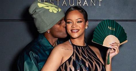 A Ap Rocky Embraces Beautiful Wife Rihanna As He Fuels Marriage Talk Ok Magazine