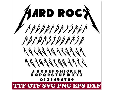 Hard Rock Font Ttf Hard Rock Font Svg Heavy Metal Font Rock Font Png