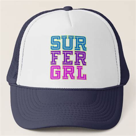 surfer girl trucker hat