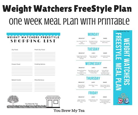 Weight watchers is a recognized weight loss program for helping those at risk prevent diabetes. Weight Watchers FreeStyle Plan One Week Menu Plan - You Brew My Tea