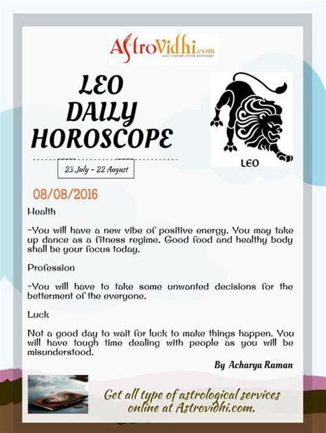 Daily Astrology For Leo Astrology For You