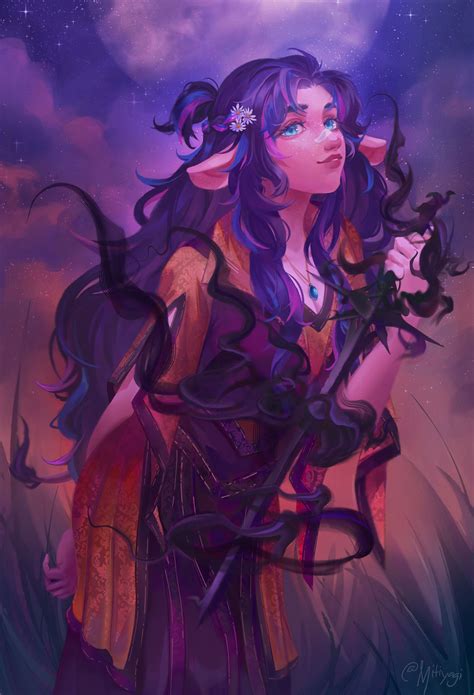 Artstation Hyacinth Fallwatcher Commissioned Fantasy Character Art