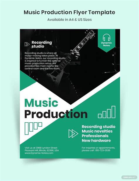 Music Production Flyer Template In Publisher Word Psd Pages