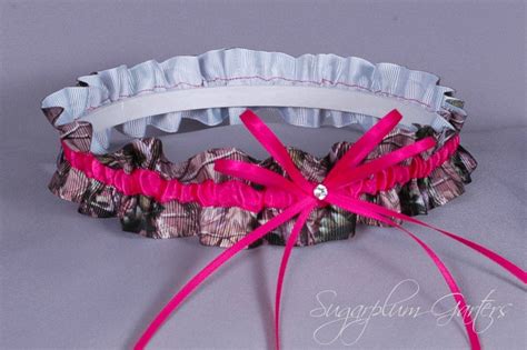 Wedding Garter In Hot Pink And Realtree Camouflage Grosgrain Etsy