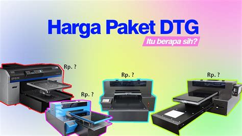 Produk ini cocok digunakan pada usaha fotocopy ataupun perkantoran karena termasuk dalam tipe 4 roller. Daftar Harga dan Paket Mesin Printer DTG - YouTube