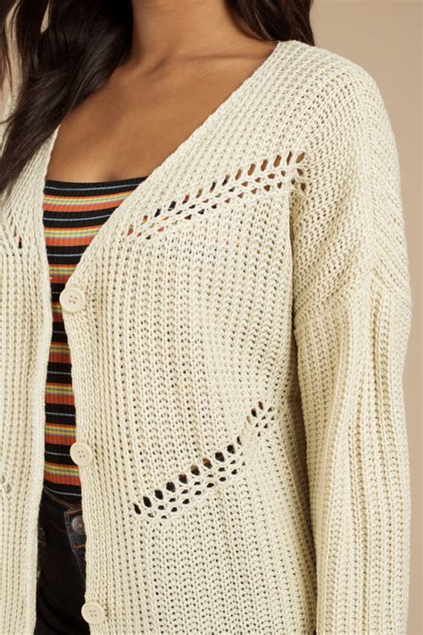 There are a variety of bright and bold cardigan colors to choose from at kohl's. Trendy Cream Cardigan - Knitted Cardigan - Cream Cardigan ...