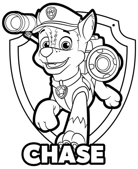 The Paw Patrol Chase Coloring Page