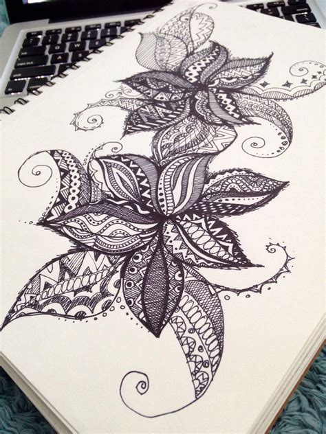 Awesome Drawing With A Black Sharpie Marker Zentangle Patterns Images
