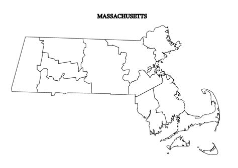 Massachusetts County Map Editable And Printable State County Maps