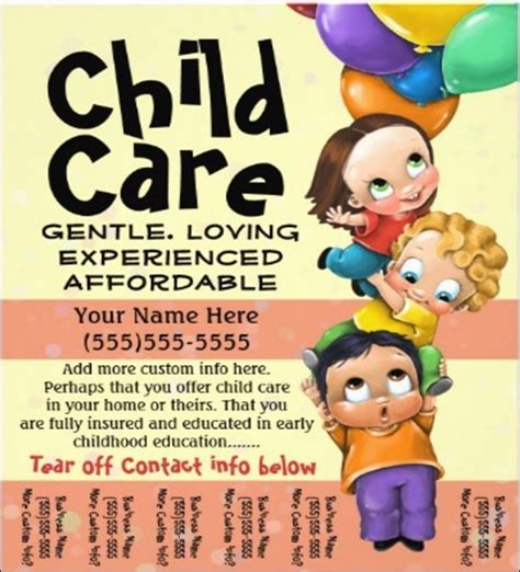 12 Free Child Care Poster Templates Ms Word Psd And Pdf Designs