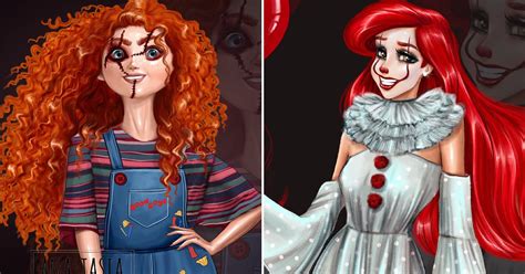 Artist Reimagines Disney Princesses As Horror Movie Villains Popsugar Smart Living Uk