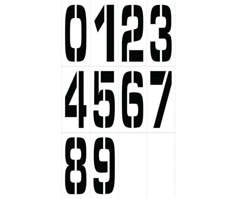 Stencil Number Set 0 9 24 ステンシル 数字