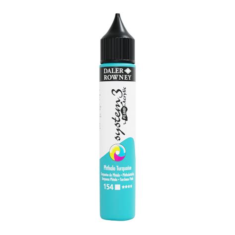 Daler Rowney System 3 Fluid Acrylic 29 5ml Pthalo Turquoise Michaels