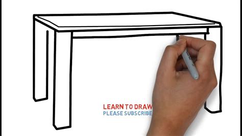Easy Step For Kids How To Draw A Table Youtube