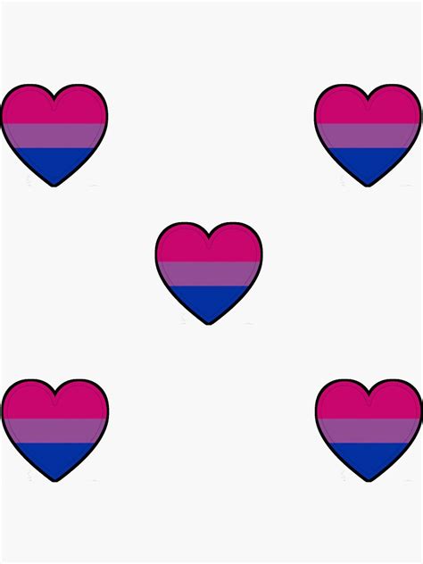 Small Hearts Bisexual Pride Flag Sticker For Sale By The Baking Ots Redbubble