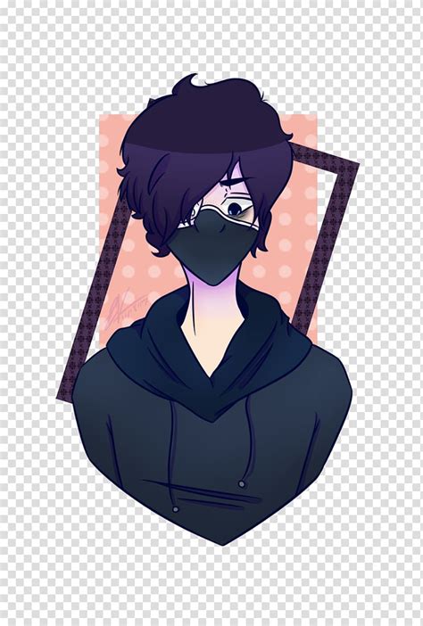 Black Haired Man With Jacket Illustration Fan Art Character Anime Boy Sad Transparent