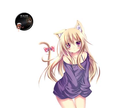 Anime Girl Render Neko By ~lunixxa On Deviantart We Heart It