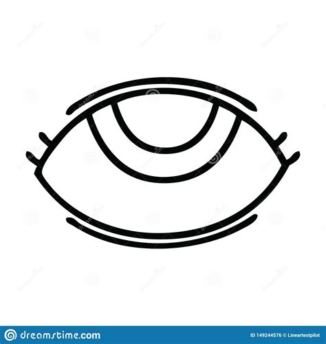 Line Drawing Cartoon Eye Looking Up Stock Vector Illustration Of