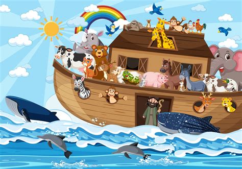 Noahs Ark And Animals Clipart Digital Download  Svg Etsy