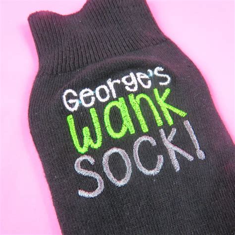 Wank Sock Personalised Wank Sock Novelty Sock Funny Humorous Etsy Uk
