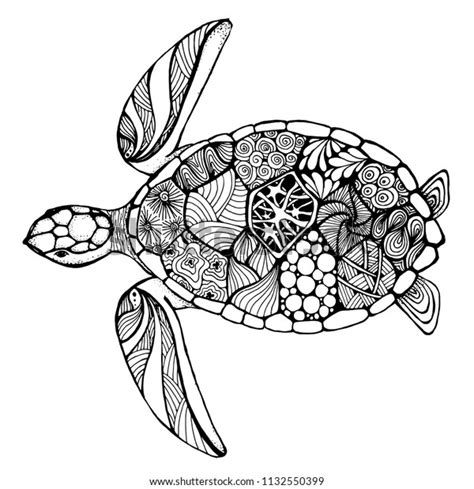 Turtle Zentangle Stock Vector Royalty Free 1132550399