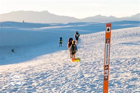 Backpacking And Sledding In White Sands National Monument New Mexico