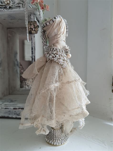 gorgeous miniature art dress in show case antique lace art etsy