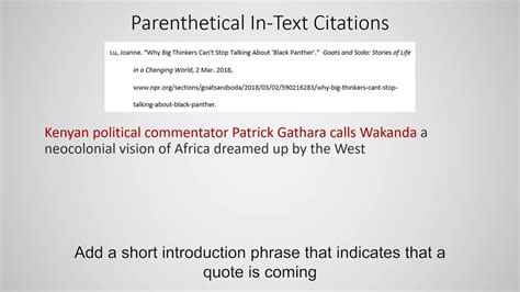 Mla In Text Citation Format In 3 Minutes Youtube